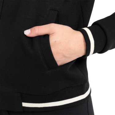Sweatshirt à capuche zippée femme Equestro Noir / noir