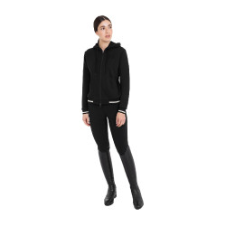 Sweatshirt à capuche zippée femme Equestro Noir / noir