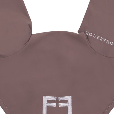 Bonnet en tissu technique avec logo contrasté Equestro Antler / violet feutré Bonnet en tissu technique avec logo contrasté Equestro Antler / violet feutré