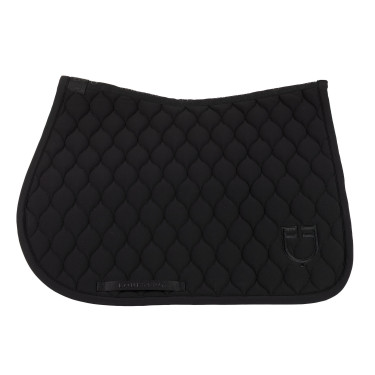 Tapis de selle de saut matelassé en oignon Equestro Noir Tapis de selle de saut matelassé en oignon Equestro Noir