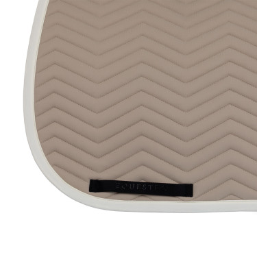 Tapis de dressage matelassé à vagues Equestro Cobblestone / blanc antique