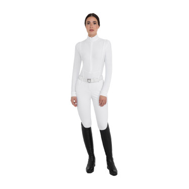 Polo de concours femme en tissu technique d’hiver Equestro Polo de concours femme en tissu technique d’hiver Equestro