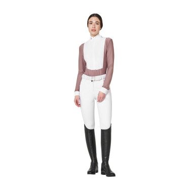 Polo de concours femme en tissu technique d’hiver Equestro