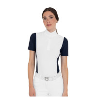 Polo de concours femme à manches courtes avec inserts en mesh Equestro