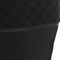 Polo d’entraînement femme manches longues imprimé monogramme Equestro Noir