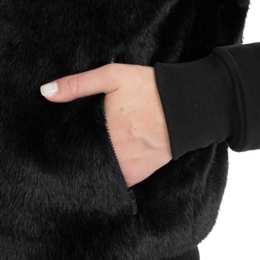 Veste sans manches femme en fausse fourrure Equestro Veste sans manches femme en fausse fourrure Equestro