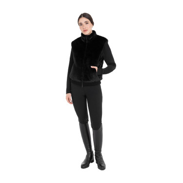 Veste sans manches femme en fausse fourrure Equestro Veste sans manches femme en fausse fourrure Equestro