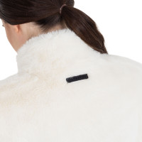 Veste sans manches femme en fausse fourrure Equestro Blanc antique Beige