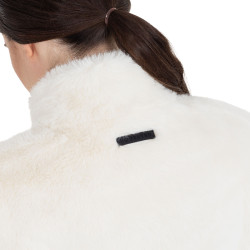 Veste sans manches femme en fausse fourrure Equestro Blanc antique Beige