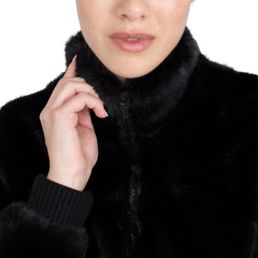 Manteau femme en fausse fourrure Equestro Manteau femme en fausse fourrure Equestro