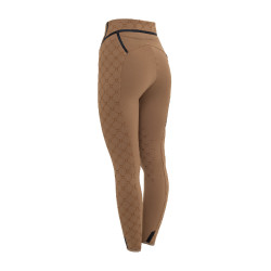 Legging femme taille haute en tissu technique monogramme Equestro Legging femme taille haute en tissu technique monogramme Equestro