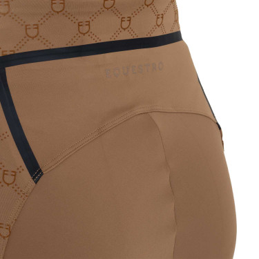 Legging femme taille haute en tissu technique monogramme Equestro Legging femme taille haute en tissu technique monogramme Equestro