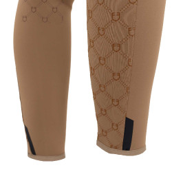 Legging femme taille haute en tissu technique monogramme Equestro Legging femme taille haute en tissu technique monogramme Equestro