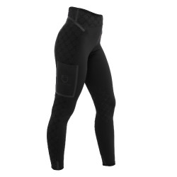 Legging femme taille haute en tissu technique monogramme Equestro