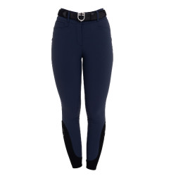Pantalon femme taille haute avec grip au genou Equestro Marine blazer Bleu marine Pantalon femme taille haute avec grip au genou Equestro Marine blazer Bleu marine