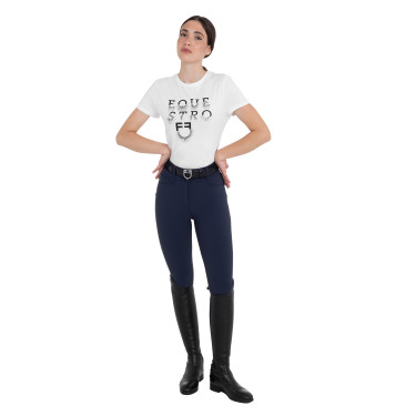 Pantalon femme taille haute avec grip au genou Equestro Marine blazer Bleu marine Pantalon femme taille haute avec grip au genou Equestro Marine blazer Bleu marine