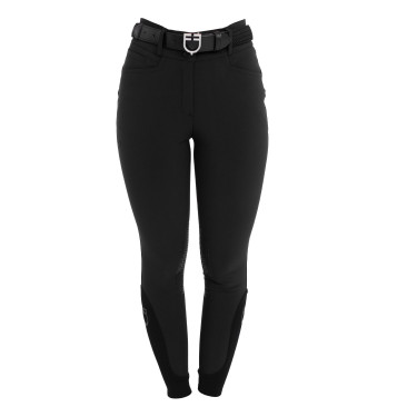 Pantalon femme taille haute avec grip au genou Equestro Pantalon femme taille haute avec grip au genou Equestro