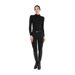 Pantalon femme taille haute avec grip au genou Equestro Pantalon femme taille haute avec grip au genou Equestro