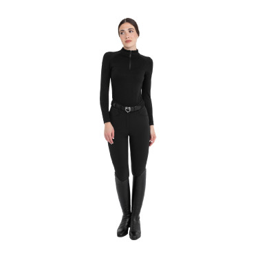 Pantalon femme taille haute avec grip au genou Equestro Pantalon femme taille haute avec grip au genou Equestro