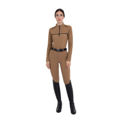 Pantalon femme taille haute full grip monogramme Equestro Pantalon femme taille haute full grip monogramme Equestro