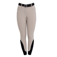 Pantalon femme full grip taille haute en tissu technique bi-stretch Equestro