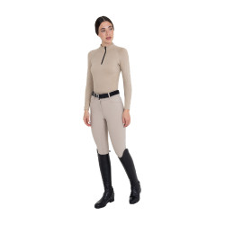 Pantalon femme full grip taille haute en tissu technique bi-stretch Equestro