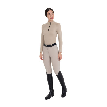 Pantalon femme full grip taille haute en tissu technique bi-stretch Equestro