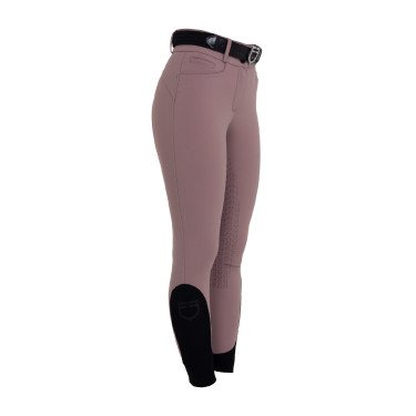 Pantalon femme full grip taille haute en tissu technique bi-stretch Equestro Antler Beige