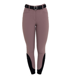 Pantalon femme full grip taille haute en tissu technique bi-stretch Equestro Antler Beige
