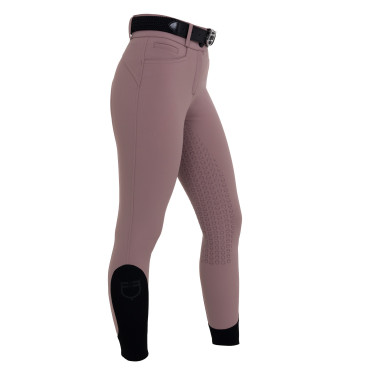 Pantalon femme full grip taille haute en tissu technique bi-stretch Equestro Antler Beige