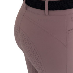Pantalon femme full grip taille haute en tissu technique bi-stretch Equestro Antler Beige
