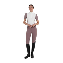 Pantalon femme full grip taille haute en tissu technique bi-stretch Equestro Antler Beige