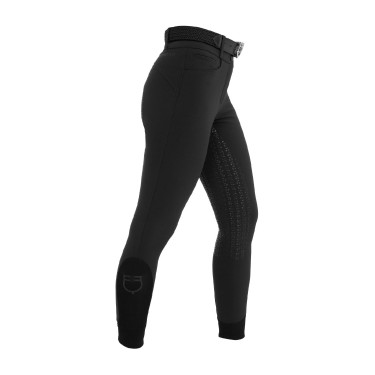 Pantalon femme full grip taille haute en tissu technique bi-stretch Equestro
