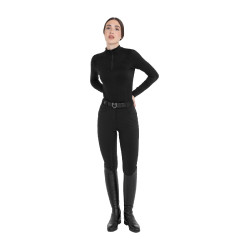 Pantalon femme full grip taille haute en tissu technique bi-stretch Equestro
