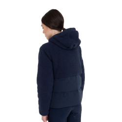 Veste doudoune femme avec empiècements en teddy Equestro Marine blazer Bleu marine Veste doudoune femme avec empiècements en teddy Equestro Marine blazer Bleu marine
