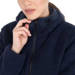 Veste doudoune femme avec empiècements en teddy Equestro Marine blazer Bleu marine Veste doudoune femme avec empiècements en teddy Equestro Marine blazer Bleu marine