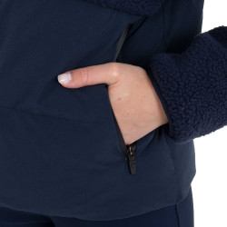 Veste doudoune femme avec empiècements en teddy Equestro Marine blazer Bleu marine Veste doudoune femme avec empiècements en teddy Equestro Marine blazer Bleu marine