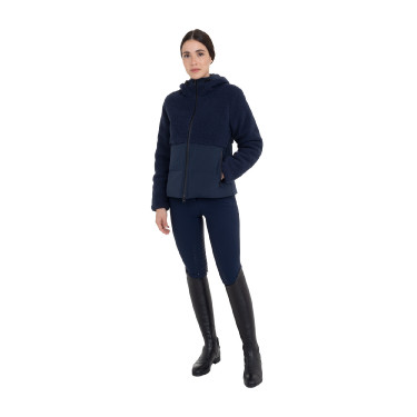 Veste doudoune femme avec empiècements en teddy Equestro Marine blazer Bleu marine Veste doudoune femme avec empiècements en teddy Equestro Marine blazer Bleu marine