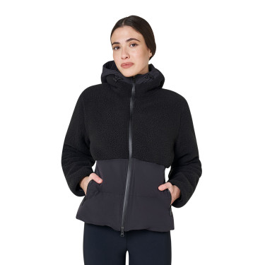 Veste doudoune femme avec empiècements en teddy Equestro Veste doudoune femme avec empiècements en teddy Equestro