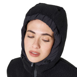 Veste doudoune femme avec empiècements en teddy Equestro Veste doudoune femme avec empiècements en teddy Equestro