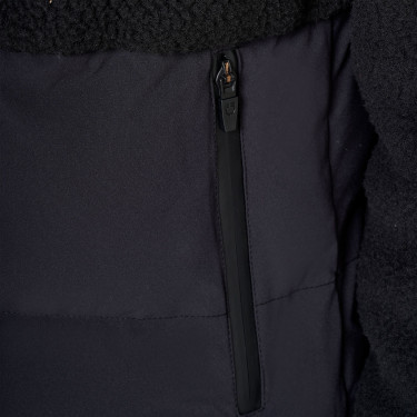 Veste doudoune femme avec empiècements en teddy Equestro Veste doudoune femme avec empiècements en teddy Equestro