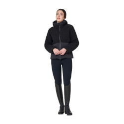 Veste doudoune femme avec empiècements en teddy Equestro Veste doudoune femme avec empiècements en teddy Equestro