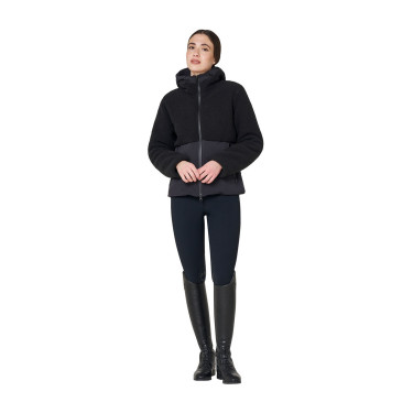 Veste doudoune femme avec empiècements en teddy Equestro Veste doudoune femme avec empiècements en teddy Equestro