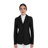 Veste de concours femme monogramme en tissu effet velours Equestro