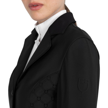 Veste de concours femme monogramme en tissu effet velours Equestro