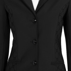 Veste de concours femme monogramme en tissu effet velours Equestro