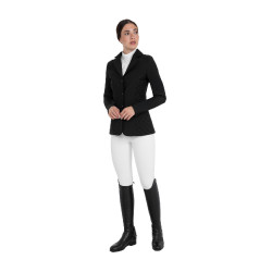 Veste de concours femme monogramme en tissu effet velours Equestro