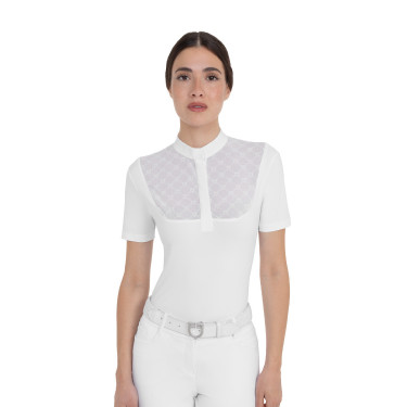 Polo de concours femme avec inserts en tulle Equestro