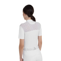 Polo de concours femme avec inserts en tulle Equestro