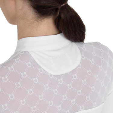 Polo de concours femme avec inserts en tulle Equestro